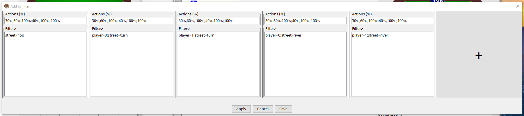 The sizing filter view